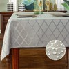 SASTYBALE Christmas Jacquard Tablecloth Square Damask Fabric Table Cloth, Water
