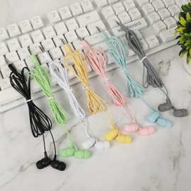 Kids Earbud Headphones Bulk 10 Pack Multi Colors for School Classroom, Wired Durable Earphones Class Set for Children Toddler Teens Boys Girls and Adult (Mixed Colors) (Mixed Colors, 10 Pack)