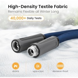 Gotron Garden Hose 25ft, Non-Expanding Lightweight Water Hose with 7 Function Nozzle & 360° Swivel Grip, Flexible, Kink-Free, Wear-Resistant, Leak-Proof, 3/4" Thickened Connector, Yard, Garden