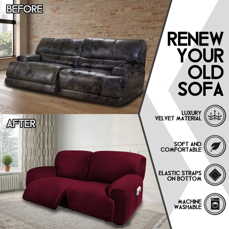 ULTICOR Extra Wide 75" - 100", Reclining 2 Seater Sofa,