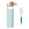 Yomious 20 Oz Borosilicate Glass Water Bottles with Silicone Sleeve