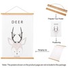 FALAMON 2 Pack Magnetic Poster Hanger Frame, Teak Wood Magnet