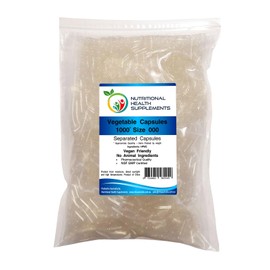 1000 Size 000 Separated HPMC Empty Clear Veggie Caps Vegetable Vegetarian Vegan Capsules