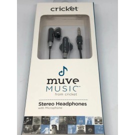 Cricket - Muve Music Premium 3.5mm Stereo Handsfree Earbuds w/ In-line Microphone (by Cricket)