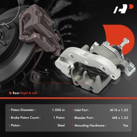 A-Premium Disc Brake Caliper Assembly With Bracket Compatible with Yamaha Raptor 700 2013-2021, Raptor 700R 2013-2021, YFZ450 2006-2013, YFZ450R 2009-2021, YFZ450X -Rear Driver or Passenger Side