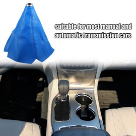 X AUTOHAUX Gear Lever Dust Cover Dust Proof Universal Car Matte PVC Blue