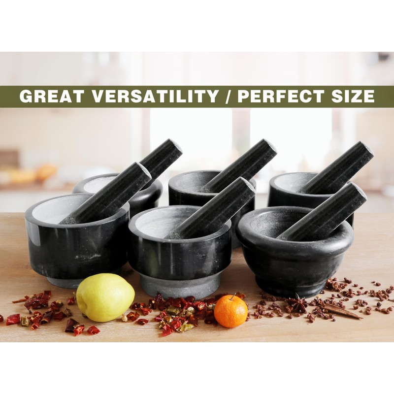 Black Granite Pestle,Pestle Only, Natural Stone Spice Grinder & Muddler,
