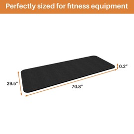 Treadmill Walking Pad Mat for Carpet Floors,Folding Treadmill Mat for Hardwood Floors,for Under Exercise Bike, Exercise Equipment Mat,Reduce Noise Shock Absorption (70.8" X 29.5" inch)