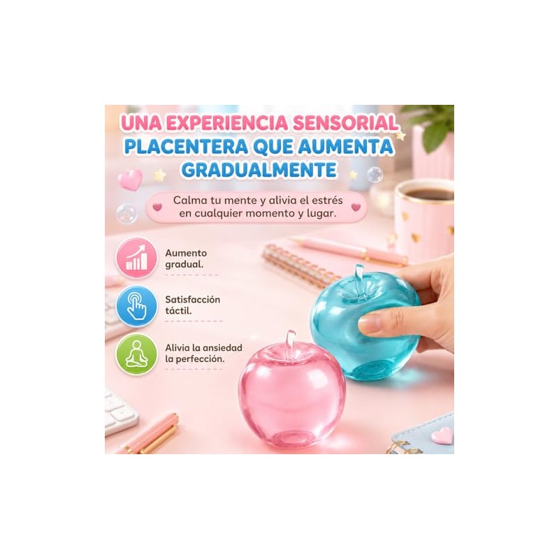 Squishy de Levantamiento Lento, con Bolas de Estrés, Apple Squishy