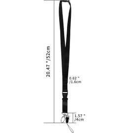4pcs Badge Lanyard ID Badges Lanyards,Neck Lanyard Kit with Release Buckle for Office Worker, Student, Teacher (Balck)