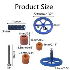 AUXBC 4Pcs Blue Aluminum Alloy Leveling Nuts+4Pcs Hot Bed Springs+4Pcs Screws+4pcs Heatbed Silicone Leveling Column Mounts for Ender 3/3 Pro/3 V2/3 Neo/5/5 Plus/CR-10 Series 3D Printers