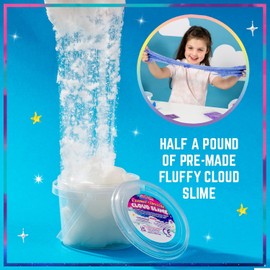 GirlZone Cosmic Cloud Slime Kit, Premade Galaxy Slime Kit for Girls Ages 10-12 with Glitter & Inks