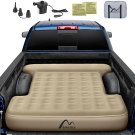 Sokeface Truck Bed Mattress 5.5 FT, Truck Bed Air Mattress 5.5-5.8ft Full Size, Leak-Resistant Camping, Electric Pump, Heavy-Duty, Easy Setup, Large Carry Bag