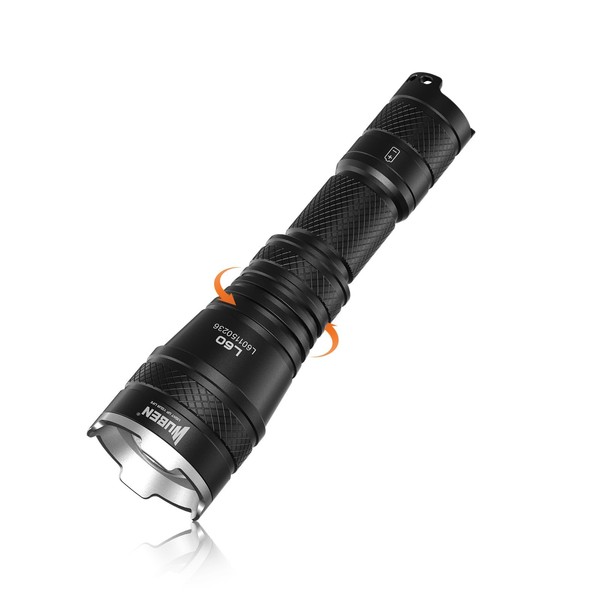 WUBEN L60 Tactical Torch, 1200 Lumens LED Rechargeable USB, Zoomable