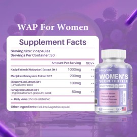 Women'S Secret Bottle- 60 Tablets - Healthcare | Kacip Fatimah 1000MG |Plus with manjakan & Slippery Elm & Fenugreek（Old & New Packaging--Mixed Shipment）