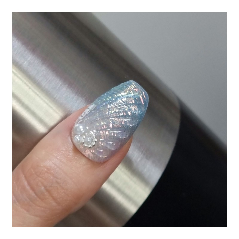 Scallop Blue Uru Handmade Nail Tips - Points / 가리비
