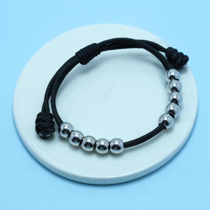 LAMIBEE Golf Stainless Steel 10 Beads Score Counter Bracelet, 2mm