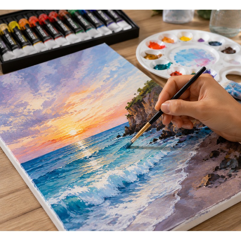 Acrylic Paint Set for Painting & DIY Crafts – 12/24