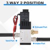 MECCANIXITY 1/4 Inch Pneumatic Valve 12V, 3 Way 2 Position