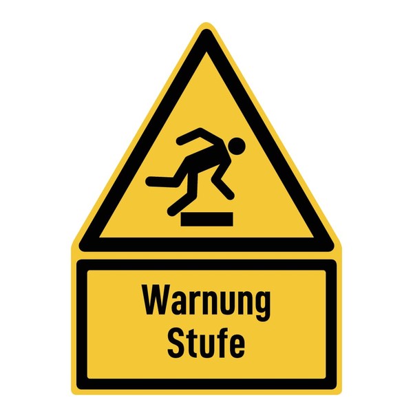 Sticker: 300 x 200 mm, 1 piece, warning level, warning