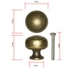 Fuxxer® 2 x Antique Furniture Handles, Drawer Knobs, Knob, Bronze,