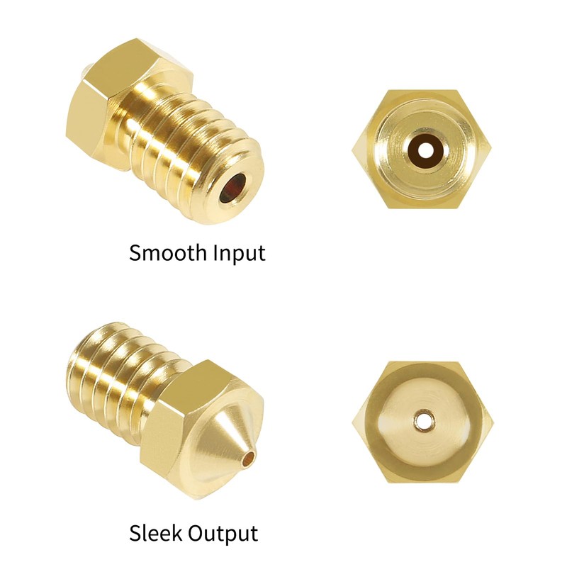 Aokin 10 Pcs Extruder Nozzles 3D Printer Brass Nozzles for