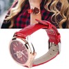 Women Watch Wine Red Mechanical Watch Luminous Waterproof Hollow Heart