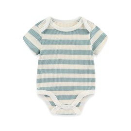 Chamie Baby Bodysuit Short Sleeve One-piece Suit Newborn Jumpsuit Infant Vest for Baby Boys and Girls 0-12 Months, Pack of 3