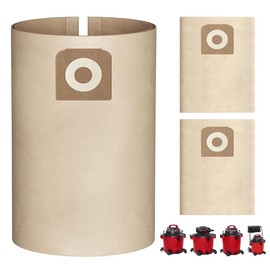 3 Pack CMXZVBE38749 Vacuum Bags for Craftsman 16-20 Gallon & Ridgid 16 Gal Shop Vacs - Fits CMXEVBE17595, CMXEVBE17607, CMXEVBE17596, CMXEVBE17656, Part# 38749