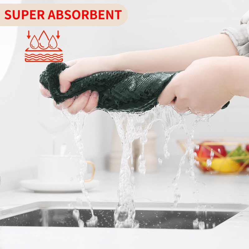 Homaxy Homaxy 100% Cotton Waffle Weave Kitchen Dish Towels, Ultra