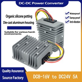 Boost Converter 24v 5a 120w for 12v to 24v Dc Step Up Converter 12 to 24v Step Up Converter 12v Dc to 24v Dc Converter Dc Step Up Converter Etc.(Dc8-16v Inputs)