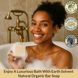 Earth Solvent All Natural Organic Cold Process Bar Soap Made from All Natural Ingredients No Harsh Chemicals Formulated for Sensitive Skin 5oz (Patchouli)