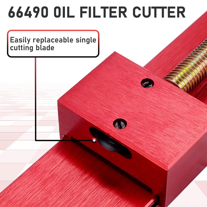 Gelessy 66490 Oil Filter Cutter with Vise Jaws, Adjustable Oil