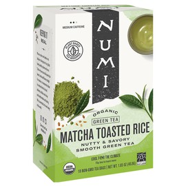 Numi Tea Matcha Toasted Rice Green Tea, 18 Bags - Pack of 2