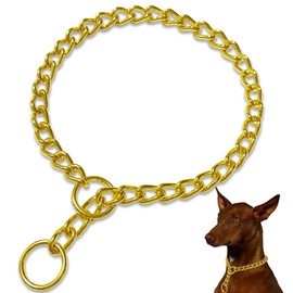 Strong Dog Choke Chain No Pull Metal Slip Collar Anti Chew Training Collar Stainless Choker Collar for Medium and Large Dogs