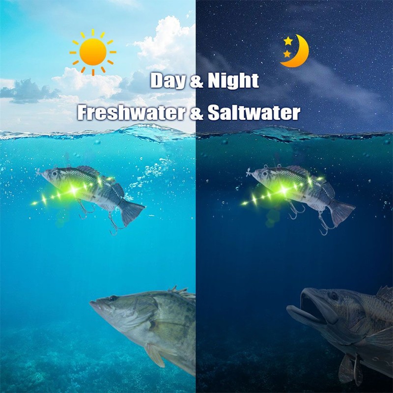 Electric Bait Swimming Robotic Segment Fishing Lure USB Charging Swim