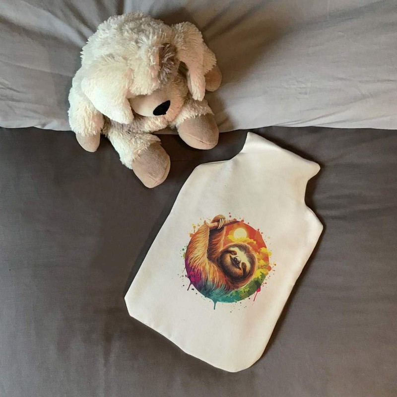 'Sloth at Sunset' Hot Water Bottle Cover (HW00035595)
