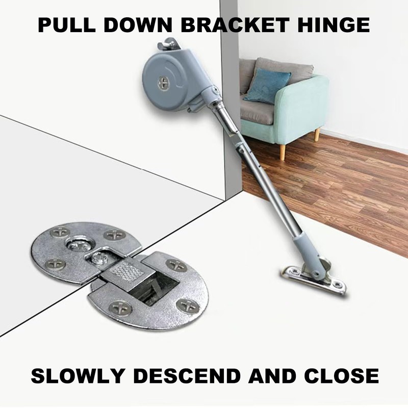JinBoCheng 1 Pack 105 Degree Soft Closing Support Rod Hinges,Pull