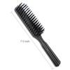 LUXXII (Pack 2) 7.5" Pocket Plastic Handle Nylon Bristles Brushes