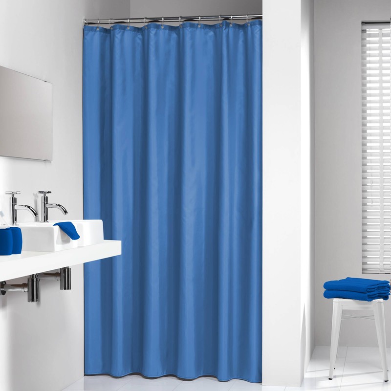 Sealskin Madeira Shower Curtain, Polyester, Blue, 120 x 200 cm