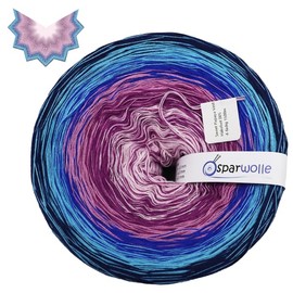 Bobbel Sweet Papaya Gradient Yarn Crochet Vest Set, 4-Ply 1500 m Yarn, Rainbow Gradient, with Crochet Pattern (SP005)