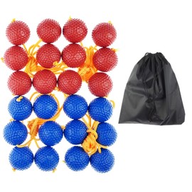 Miokun 12 Pack Ladder Balls Ladder Toss Balls Replacement with Storage Bag for Toss Match (Red Blue)