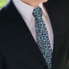 FUNCOOLCY 80s 90s Leopard Print Tie For Men - Novelty