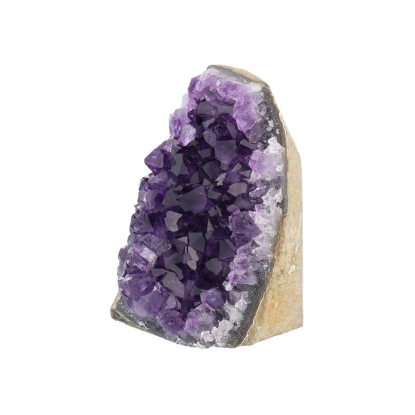 Deep Purple Project Amethyst Crystal Geode Spiritual Healing Rocks Cluster Quartz Stone (250 Grams or Less, Amethyst Purple)