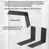 ECOTRIC 4Pcs Heavy Duty Countertop Support Brackets 8 x 6