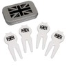 Azeeda 'Union Jack Minimalist' Golf Divot Tool/Repair Fork Gift Set