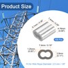 sourcing map Aluminum Crimping Loop Sleeve 1/16"(2mm) Cable Ferrule for
