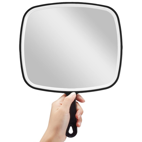 OMIRO Handheld Mirror, Extra Large Hand Mirror with Handle, Square,