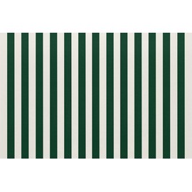 RSH DECOR: 3-Piece Wicker Tufted Cushion Set | 41” x 19" & 19" x 19" | All-Weather Spun Fabric | Water Resistant | Outdoor Loveseat & U-Shape Cushions for Patio Furniture | Hunter Green & White Stripe