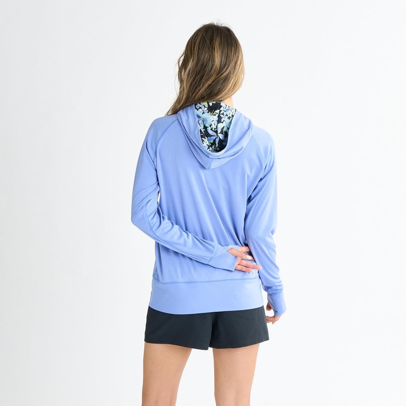 Roxy ARTSY FLORAL LOGO PARKA Women's Rash Guard, blue, L
